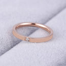 High quality 4mm Wholesale Simple Ring Fashion Rose Gold Ring Men's and Women's Exclusive Couple Wedding Ring