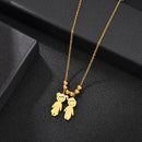 Personalized Stainless Steel Boy Girl Kids Pendant Necklace Women Child Engraved Name Date Beads Necklace Family Jewelry