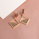 X&P New Fashion Round Dangle Drop Korean Earrings For Women Geometric Round Heart Gold Earring Wedding 2021 kolczyki Jewelry