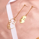 X&P New Fashion Round Dangle Drop Korean Earrings For Women Geometric Round Heart Gold Earring Wedding 2021 kolczyki Jewelry