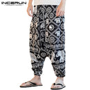 Baggy Cotton Linen Harem Pants Men Hip-hop Women Plus Size Wide Leg Trousers Casual Vintage Long Pants Pantalones Hombre 2021