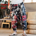 Baggy Cotton Linen Harem Pants Men Hip-hop Women Plus Size Wide Leg Trousers Casual Vintage Long Pants Pantalones Hombre 2021