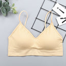 CHRLEISURE Elastic Gathering Bralette Push Up Bra Summer Anti-light Korean Style Wild Bra Tube Top Sexy No Rims Bra