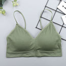CHRLEISURE Elastic Gathering Bralette Push Up Bra Summer Anti-light Korean Style Wild Bra Tube Top Sexy No Rims Bra
