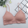 CHRLEISURE Elastic Gathering Bralette Push Up Bra Summer Anti-light Korean Style Wild Bra Tube Top Sexy No Rims Bra