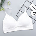 CHRLEISURE Elastic Gathering Bralette Push Up Bra Summer Anti-light Korean Style Wild Bra Tube Top Sexy No Rims Bra