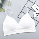 CHRLEISURE Elastic Gathering Bralette Push Up Bra Summer Anti-light Korean Style Wild Bra Tube Top Sexy No Rims Bra
