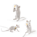 Postmodern Resin Animal Rat Mouse Table Lamp Small Mini Mouse Cute LED Night Lights Home Decor Desk Lights Seletti Bedside Lamp