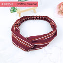 Scrunchies Woman Knotted Turban Hair Accessories for Girls Turban Elastic Hairband Head Wrap Striped  Hair Scrunchies W276