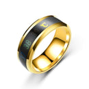 Temperature Ring Titanium Steel Mood Emotion Feeling Intelligent Temperature Sensitive Rings for Women Men Waterproof Jewelry