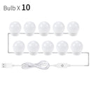 CanLing LED 12V Makeup Mirror Light Bulb Hollywood Vanity Lights Stepless Dimmable Wall Lamp 6 10 14Bulbs Kit for Dressing Table