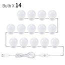 CanLing LED 12V Makeup Mirror Light Bulb Hollywood Vanity Lights Stepless Dimmable Wall Lamp 6 10 14Bulbs Kit for Dressing Table