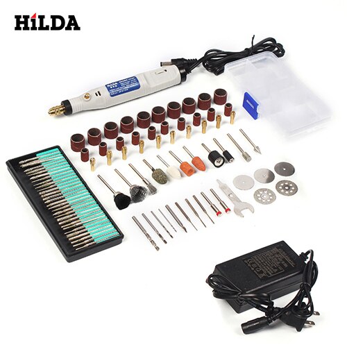HILDA 18V Engraving Pen Mini Drill Rotary tool With Grinding Accessories Set Multifunction Mini Engraving Pen For Dremel tools