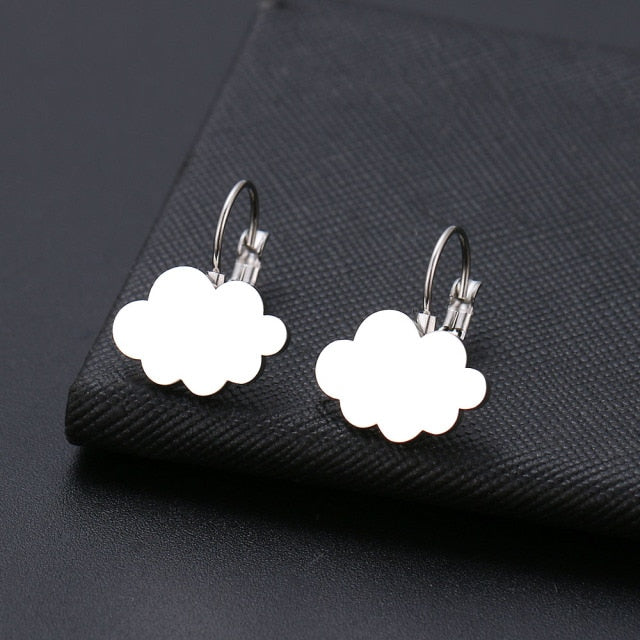 Fashion Earring World Map/Pineapple/Love Heart/Star Small Geometric Gift For Women Party Alentine's Day Stainless Steel Jewelry