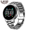 LIGE 2020 New Smart Watch Men Heart Rate Blood Pressure Information Reminder Sport Waterproof Smart Watch for Android IOS Phone