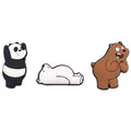 1 to 3pcs Animals Style PVC Shoe Charms Decoration Panda/Polar Bear/Brown Bear Shoe Accessories for croc jibz Kid's Party X-mas