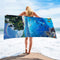 1 Pcs Quicky-dry Microfiber Bath Towels 75*150cm Beach Towel Large Sport Towels Camping Accessories