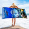 1 Pcs Quicky-dry Microfiber Bath Towels 75*150cm Beach Towel Large Sport Towels Camping Accessories