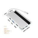 Rankman Type-C to RJ45 Gigabit Lan Ethernet HDMI VGA Adapter SD TF Card Reader USB-C 3.0 Aux for MacBook Samsung Dex Huawei TV