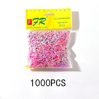 200/1000PCS Cute Girls Colourful Ring Disposable Elastic Hair Bands Ponytail Holder Rubber Band Scrunchies Kids Hair Accessories