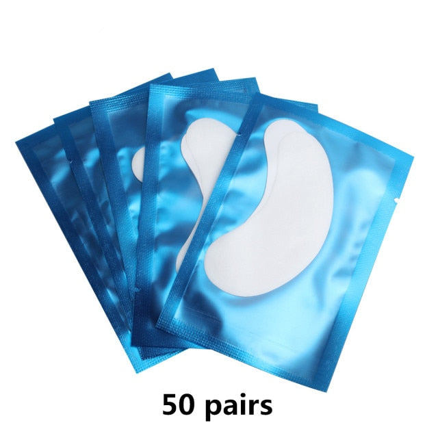 50/100 Eyelash Patches for Building Eyelash Pads Eye Gel Patches Under Eyelash Pad for Eyelash Extension Lint Free Paper-Patch