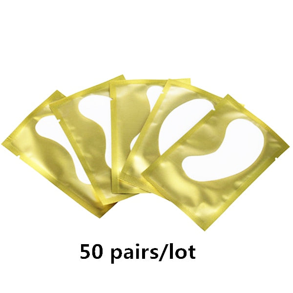 50/100 Eyelash Patches for Building Eyelash Pads Eye Gel Patches Under Eyelash Pad for Eyelash Extension Lint Free Paper-Patch