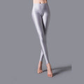 YRRETY Shiny Leggings Women Thin Full Ankle Length Leggings Stretch Pants Basic Leggings Casual Spandex Soft Multicolor Legging