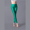 YRRETY Shiny Leggings Women Thin Full Ankle Length Leggings Stretch Pants Basic Leggings Casual Spandex Soft Multicolor Legging