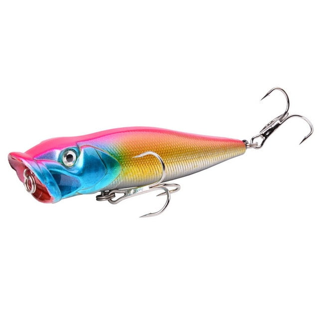 1pcs Big Popper Fishing Lure artificial fishing bait Crankbait Wobblers high carbon steel hook Fishing Lures