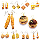 Earring For Women Resin Drop Custom Made Cute Girls Eardrop Funny Bread Baguette Pie Cookies Gift Handmade