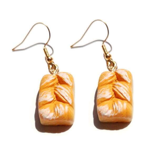Earring For Women Resin Drop Custom Made Cute Girls Eardrop Funny Bread Baguette Pie Cookies Gift Handmade