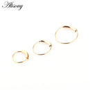 Alisouy 1pc 22g 6/8/10mm Steel Hinged Clicker circle ring Piercing Nose Ring Hoop Lip Ear Ring Body Jewelry Piercing Clip Gift