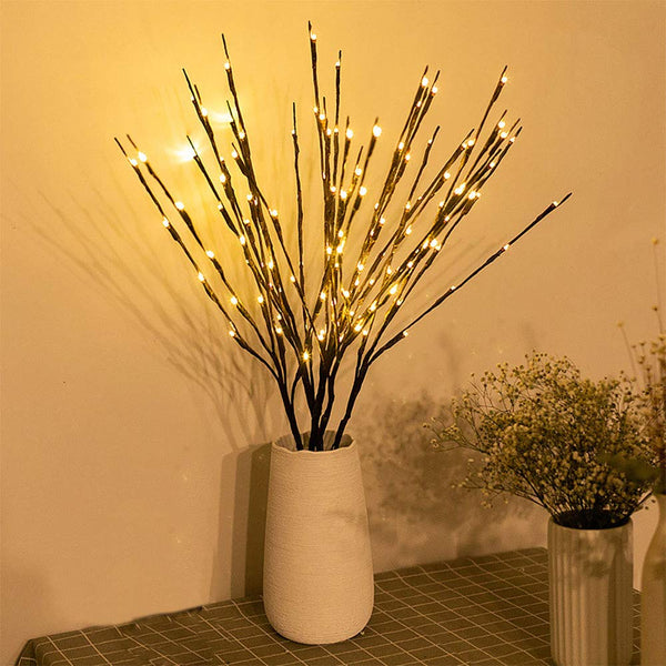 LED Willow Branch Lamp Rose Simulation Orchid Branch Lights Tall Vase Filler Willow Twig Lighted Branch For Home Decoration