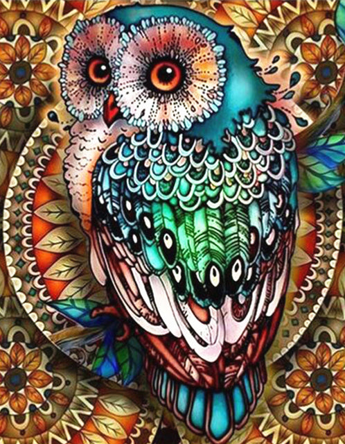 AZQSD 5D Diamond Mosaic Owl Needlework DIY Full Sets Diamond Embroidery Animal Picture Of Rhinestones Home Decor