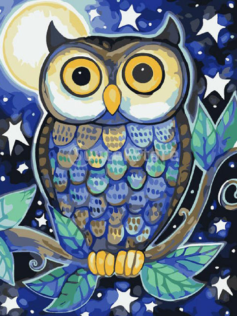 AZQSD 5D Diamond Mosaic Owl Needlework DIY Full Sets Diamond Embroidery Animal Picture Of Rhinestones Home Decor