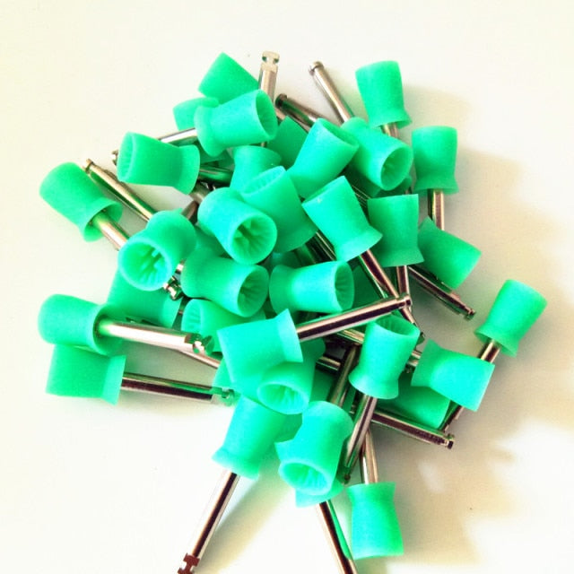 50Pcs Dental Lab Nylon Latch Small Flat Polishing Polisher Prophylaxis Brushes Disposable Dental Care Brush Head