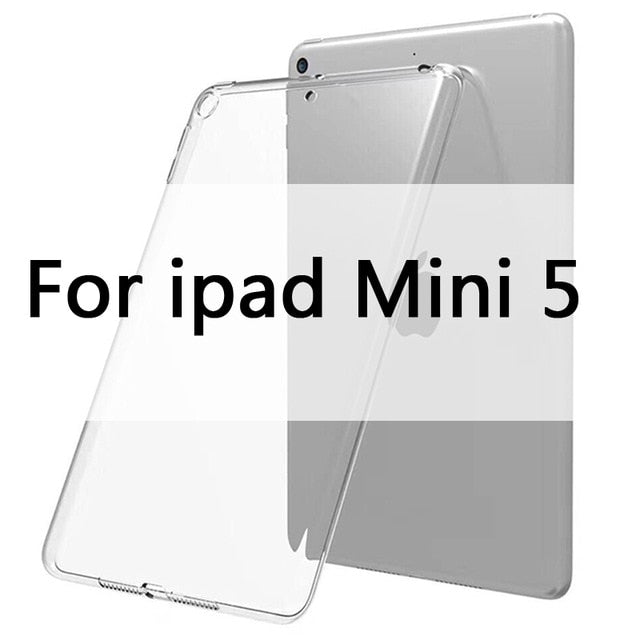 Case For iPad 10.2 2019 MiNi 2 3 4 5 TPU Transparent Silicone Shockproof Cover For New iPad 2017 2018 Pro 10.5 Air 1 2 Back Case
