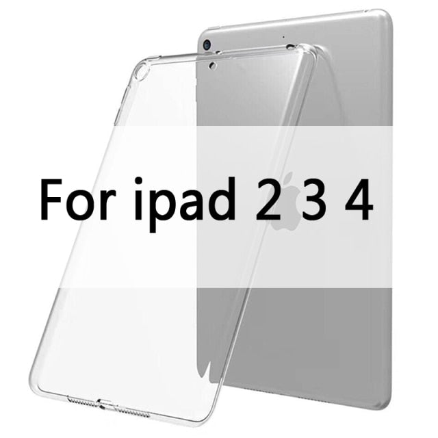 Case For iPad 10.2 2019 MiNi 2 3 4 5 TPU Transparent Silicone Shockproof Cover For New iPad 2017 2018 Pro 10.5 Air 1 2 Back Case