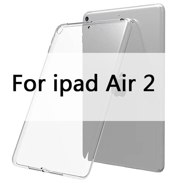 Case For iPad 10.2 2019 MiNi 2 3 4 5 TPU Transparent Silicone Shockproof Cover For New iPad 2017 2018 Pro 10.5 Air 1 2 Back Case