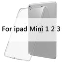 Case For iPad 10.2 2019 MiNi 2 3 4 5 TPU Transparent Silicone Shockproof Cover For New iPad 2017 2018 Pro 10.5 Air 1 2 Back Case