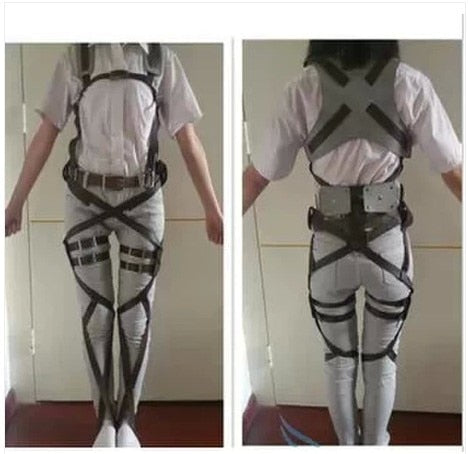 Attack On Titan Japanese Anime Shingeki No Kyojin Recon Corps Harness Belts Hookshot Cosplay Costume Adjustable Belts