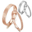 Classic Simple Matte Narrow/Wide Ring Titanium Steel for Women Trendy Tail Ring Rose Gold/Silver Color Wedding Band Jewelry Gift
