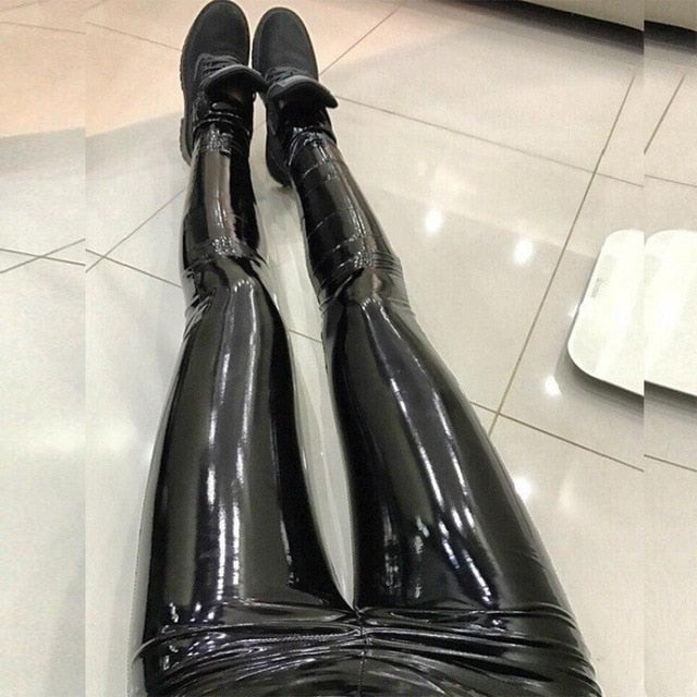 NORMOV Leather Black Pants Leggings High Waist Women Sexy Elastic Skinny Push Up Leggings Stretch Jeggings Women Legins