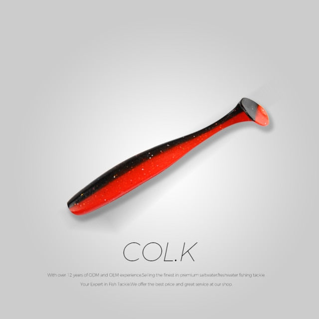 BEARKING EZ shinner Fishing Lures 50mm 75mm 100mm Wobblers Carp Fishing Soft Lures Silicone Artificial Double Color Baits