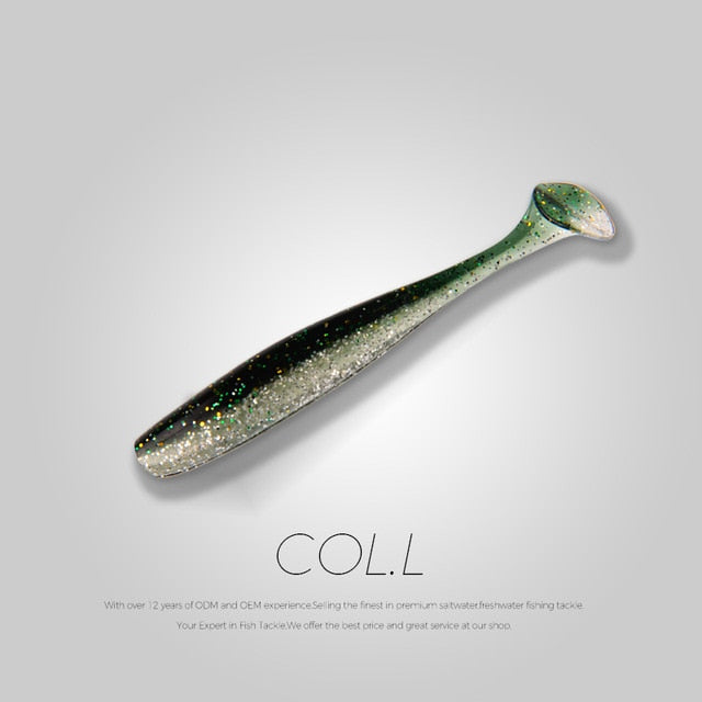 BEARKING EZ shinner Fishing Lures 50mm 75mm 100mm Wobblers Carp Fishing Soft Lures Silicone Artificial Double Color Baits