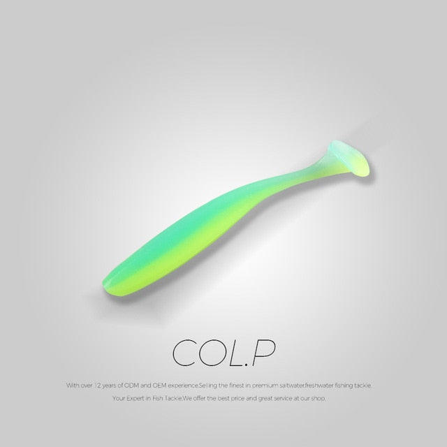 BEARKING EZ shinner Fishing Lures 50mm 75mm 100mm Wobblers Carp Fishing Soft Lures Silicone Artificial Double Color Baits