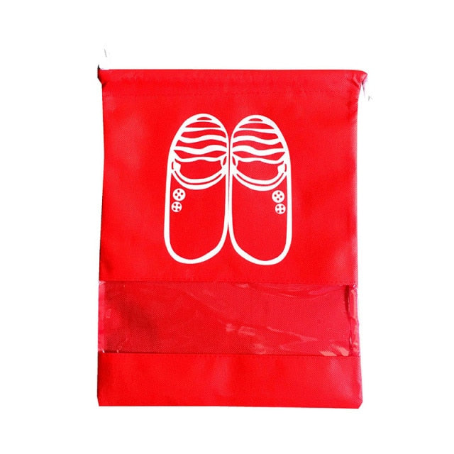 1 piece  Waterproof Shoes Bag for Travel Portable Shoe Storage Bag Organize Non-Woven Tote Drawstring Bag Dolap Organizer