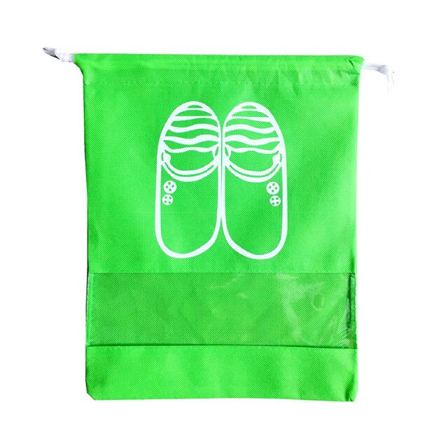 1 piece  Waterproof Shoes Bag for Travel Portable Shoe Storage Bag Organize Non-Woven Tote Drawstring Bag Dolap Organizer