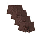 4pcs/lot Seamless Men Boxers Luxury Silk Boxers Underwear Spandex 3D Crotch Boxer Nylon Underwear Shorts Slips