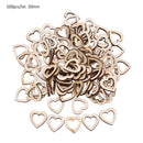 Wooden Mini Cute Love Heart/Star/Round Shape Wedding Table Scatter Decor Unfinished Wooden Crafts Wedding Ornaments